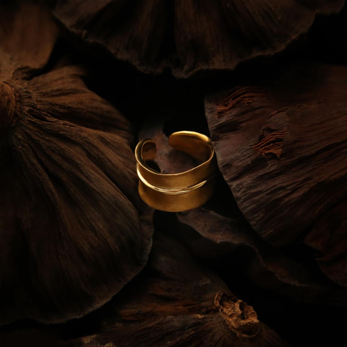 Дизайнерское незамкнутое кольцо в виде листа для женщин из стерлингового серебра