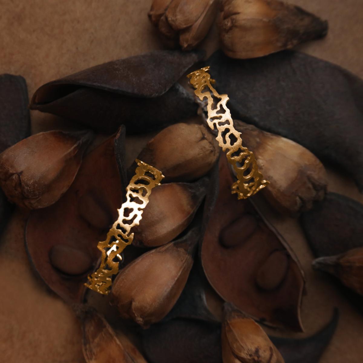 Серебряные дизайнерские массивные серьги-кольца Кора