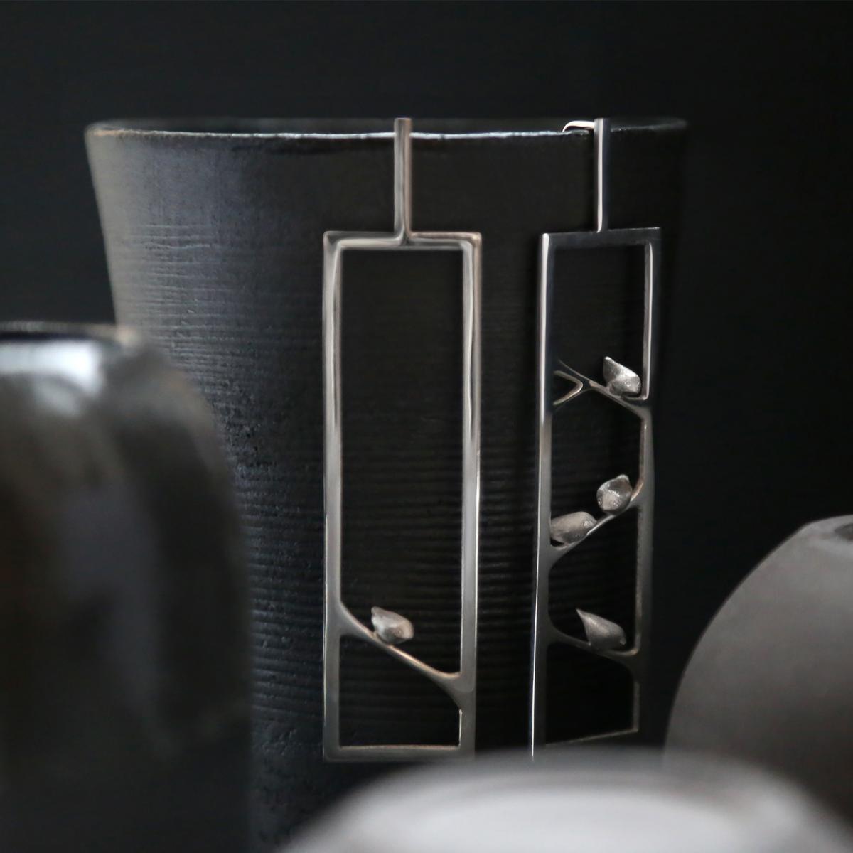 Серебряные серьги «Много птиц» из коллекции «Восток»