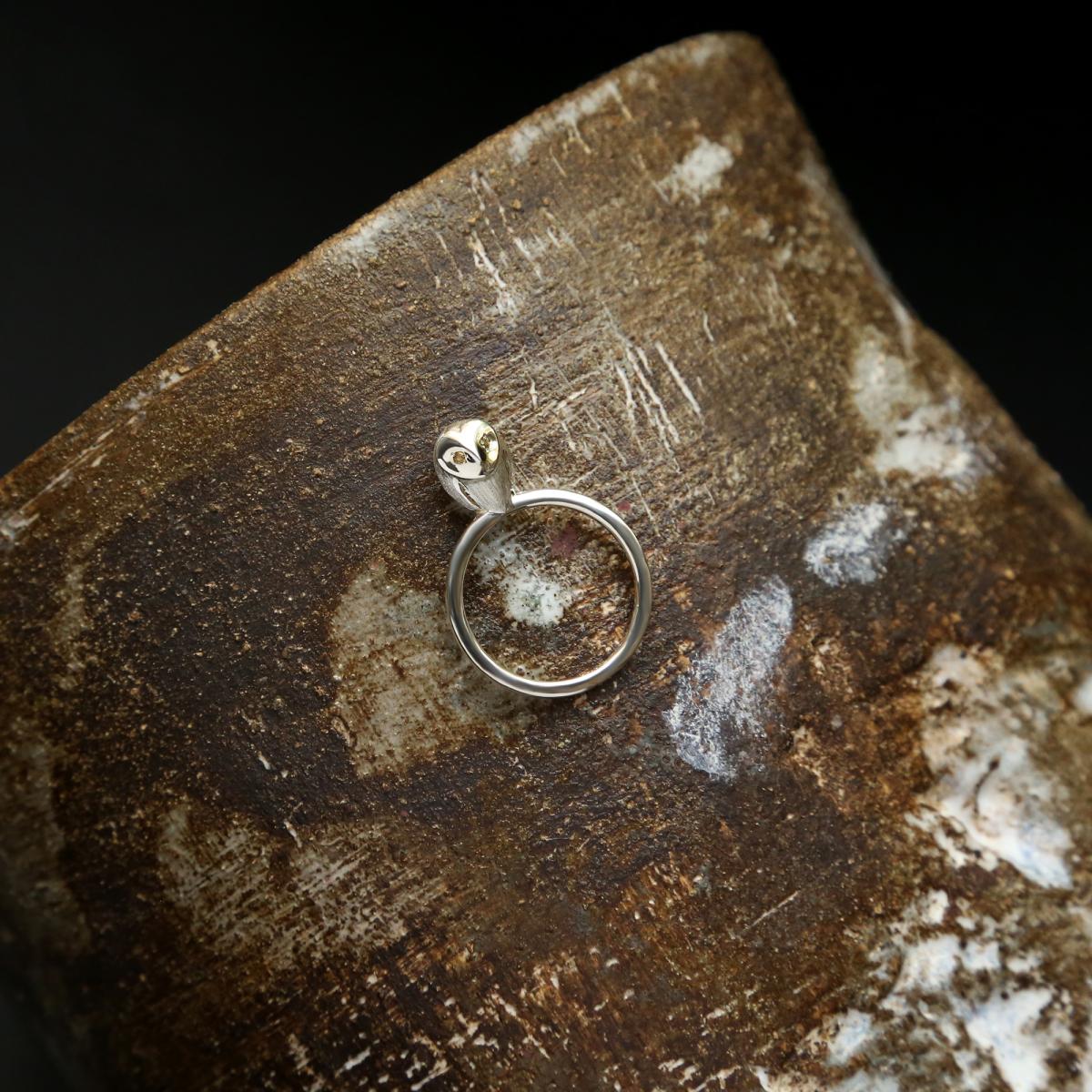 Серебряное кольцо «Сова» из коллекции «Восток»