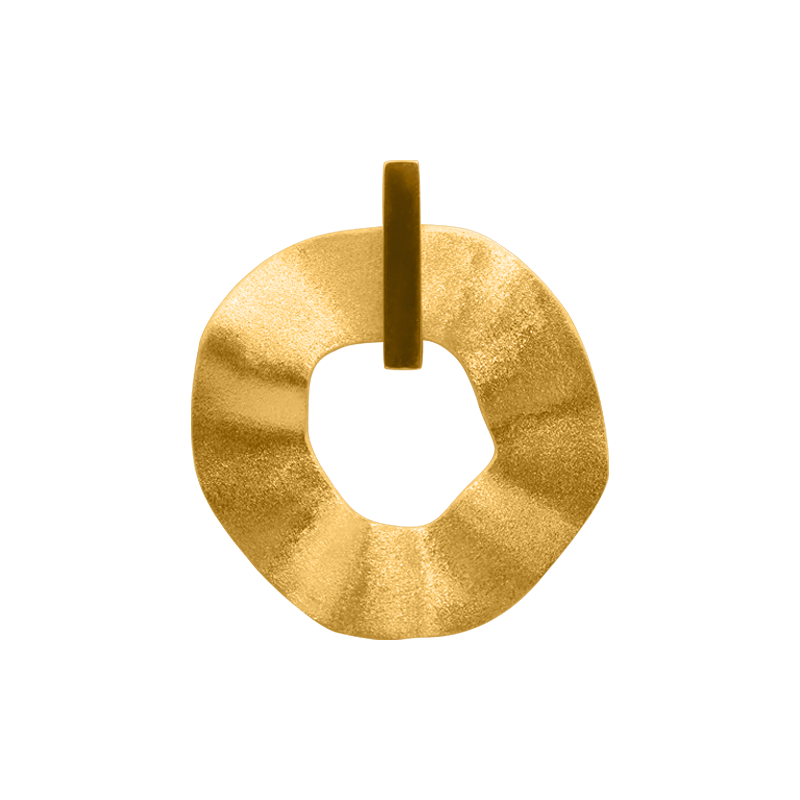 Стильная подвеска круглой формы Зеро из позолоченного серебра. Ювелирная марка Алхимия