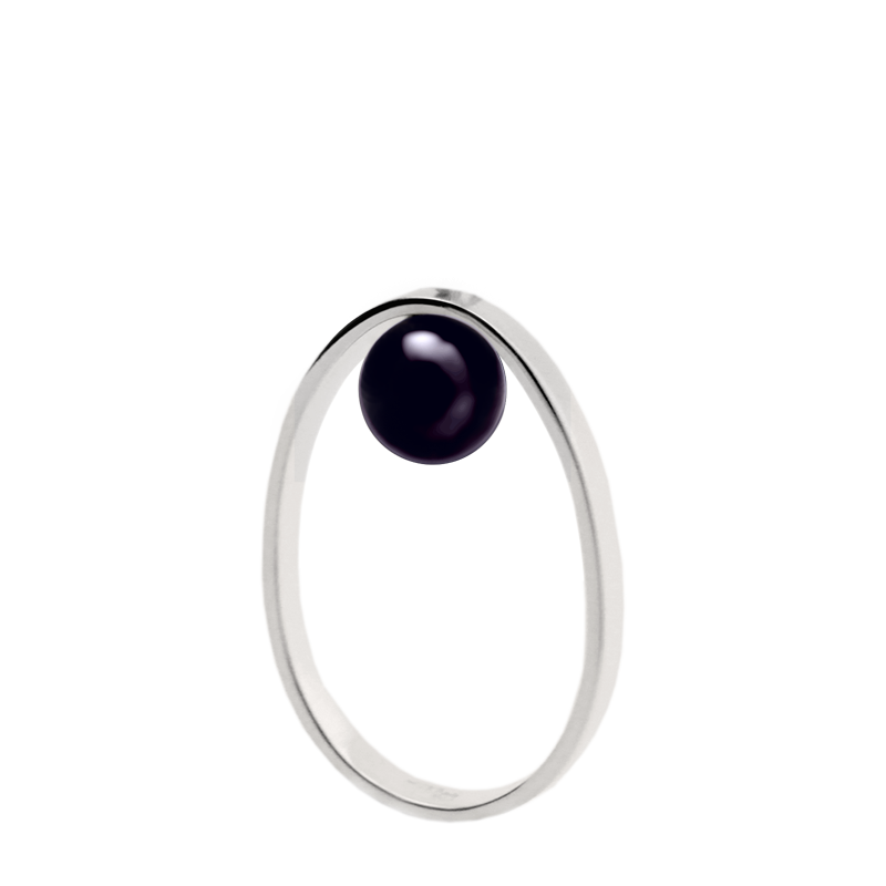 Серебряное кольцо Капля 1 с натуральным пресноводным жемчугом. Ювелирная марка Алхимия