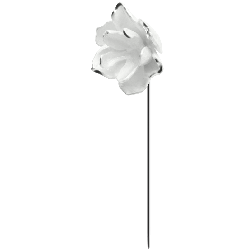 Дизайнерская булавка Пион из серебра 925 пробы в виде цветка. Ювелирная марка Алхимия