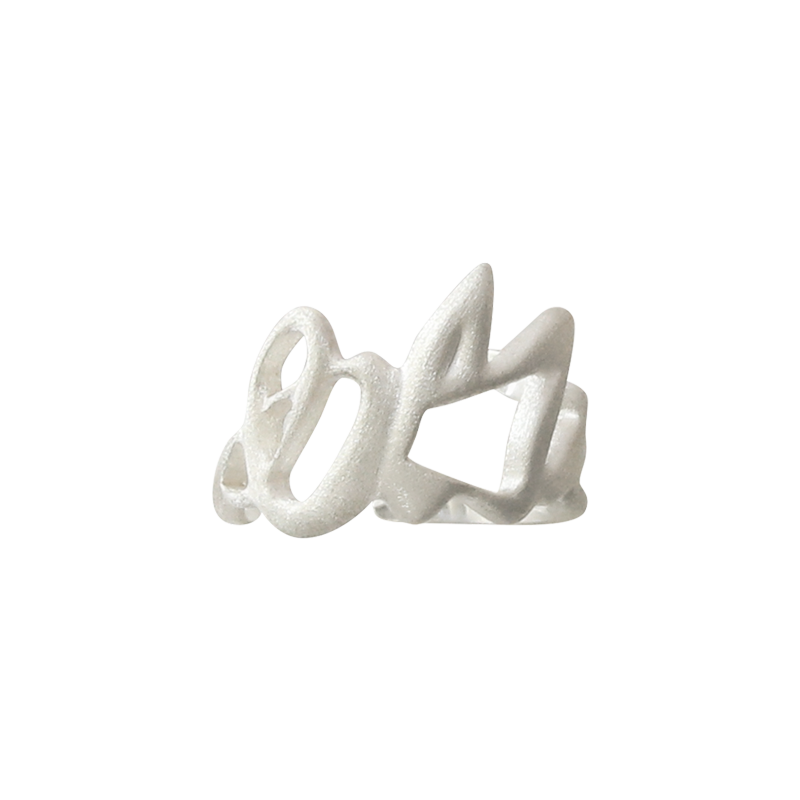 Кольцо Юме из серебра с сатиновой фактурой в восточном стиле. Ювелирная марка Алхимия